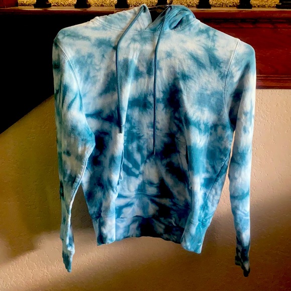 Athleta Medium Hoodie Tie Dye Ladies Sweat Shirt - Picture 1 of 5